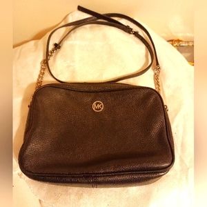 Michael Kors black Vintage crossbody pebbled leather